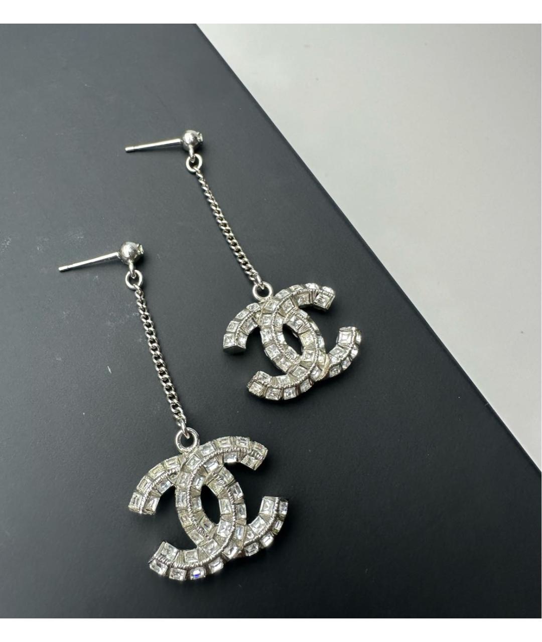 CHANEL Серебряные серьги, фото 3