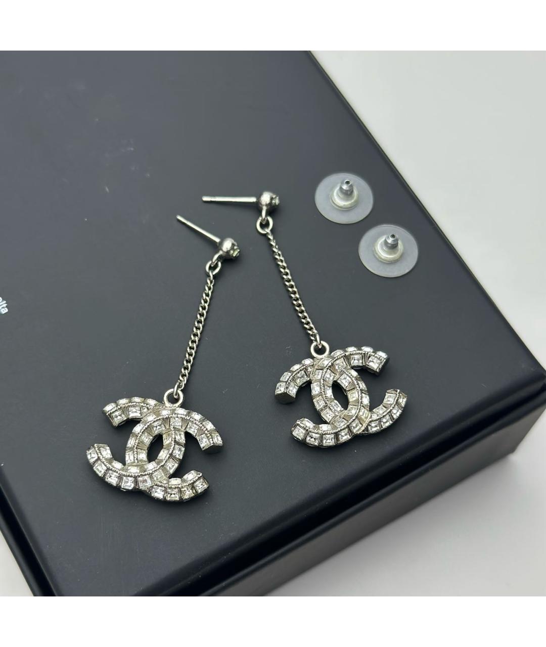 CHANEL Серебряные серьги, фото 6