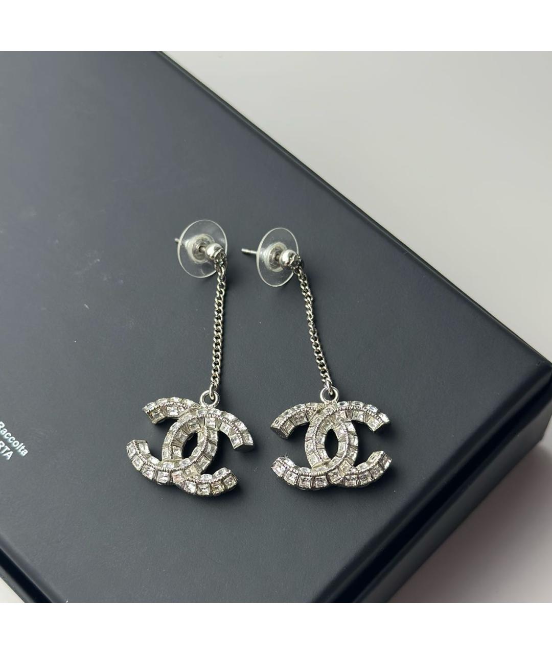 CHANEL Серебряные серьги, фото 2