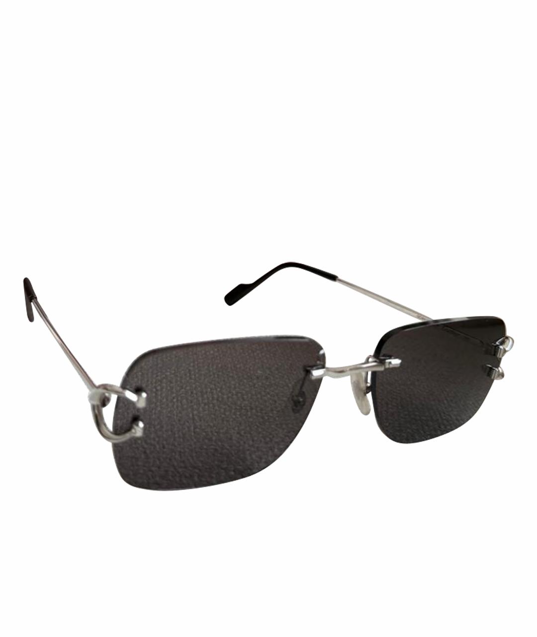 CARTIER Серебряные металлические солнцезащитные очки, фото 2