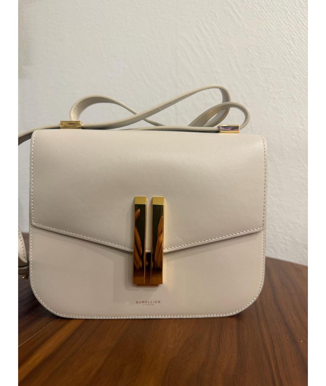 DEMELLIER Белая кожаная сумка через плечо, фото 6