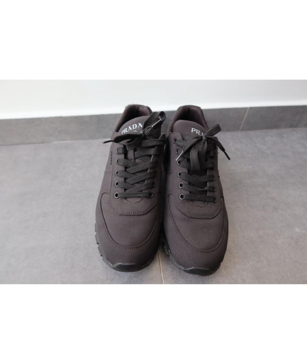 PRADA Черные низкие кроссовки / кеды, фото 2