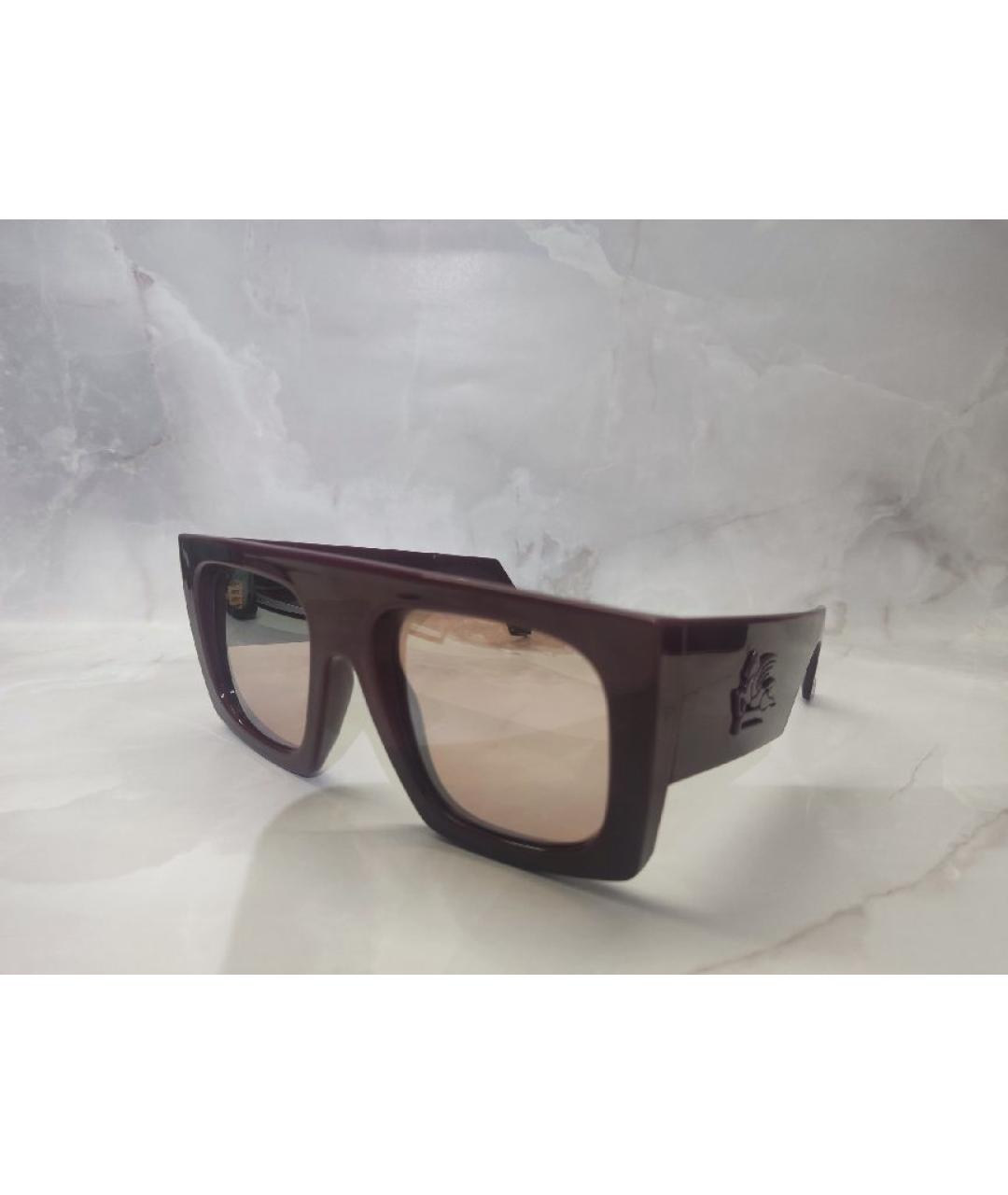 ETRO Бордовые пластиковые солнцезащитные очки, фото 2