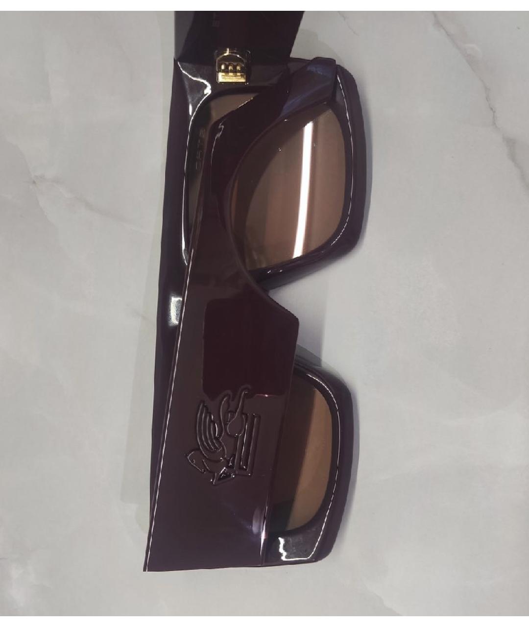 ETRO Бордовые пластиковые солнцезащитные очки, фото 6