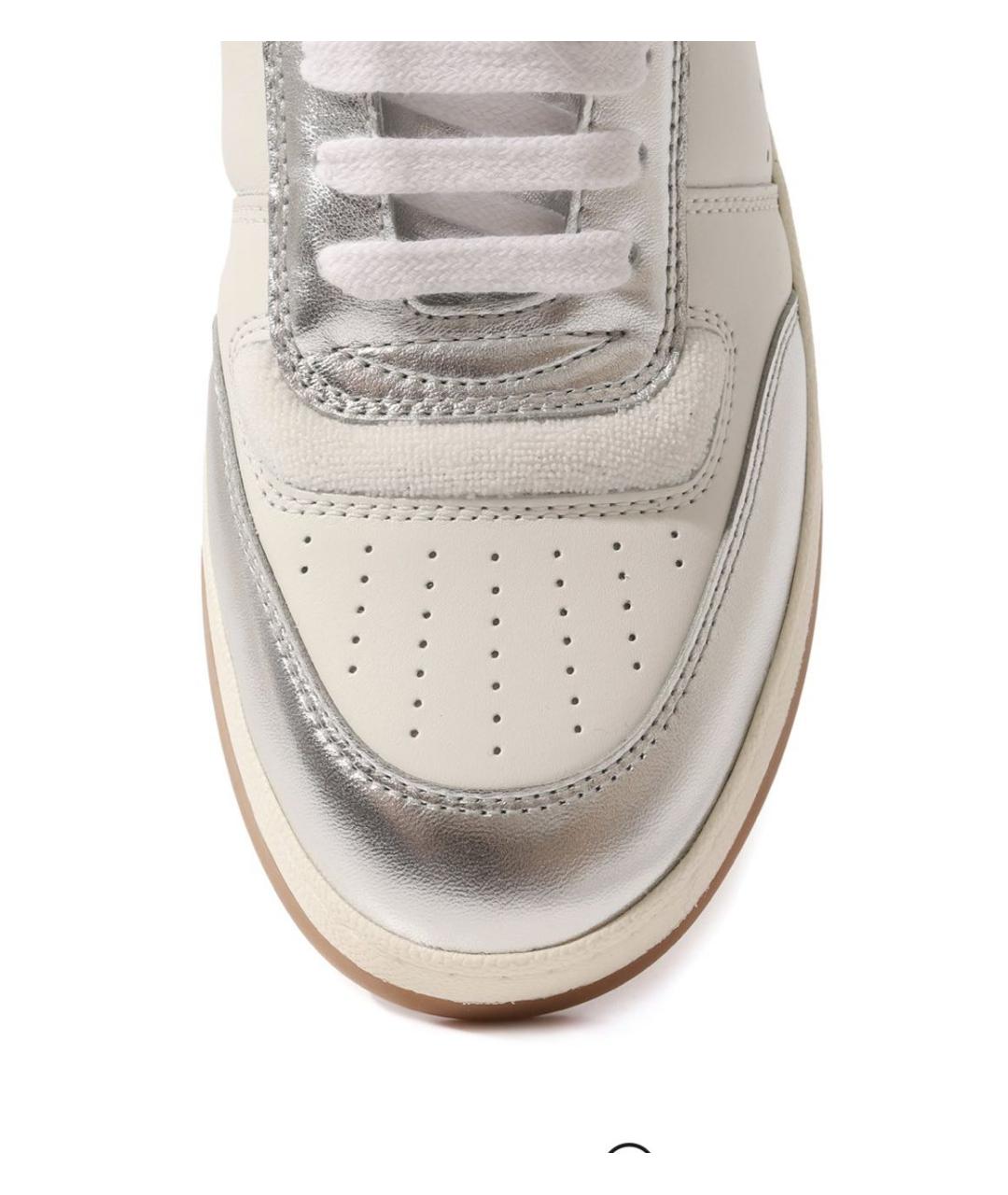 SAINT LAURENT Белые кожаные кроссовки, фото 3