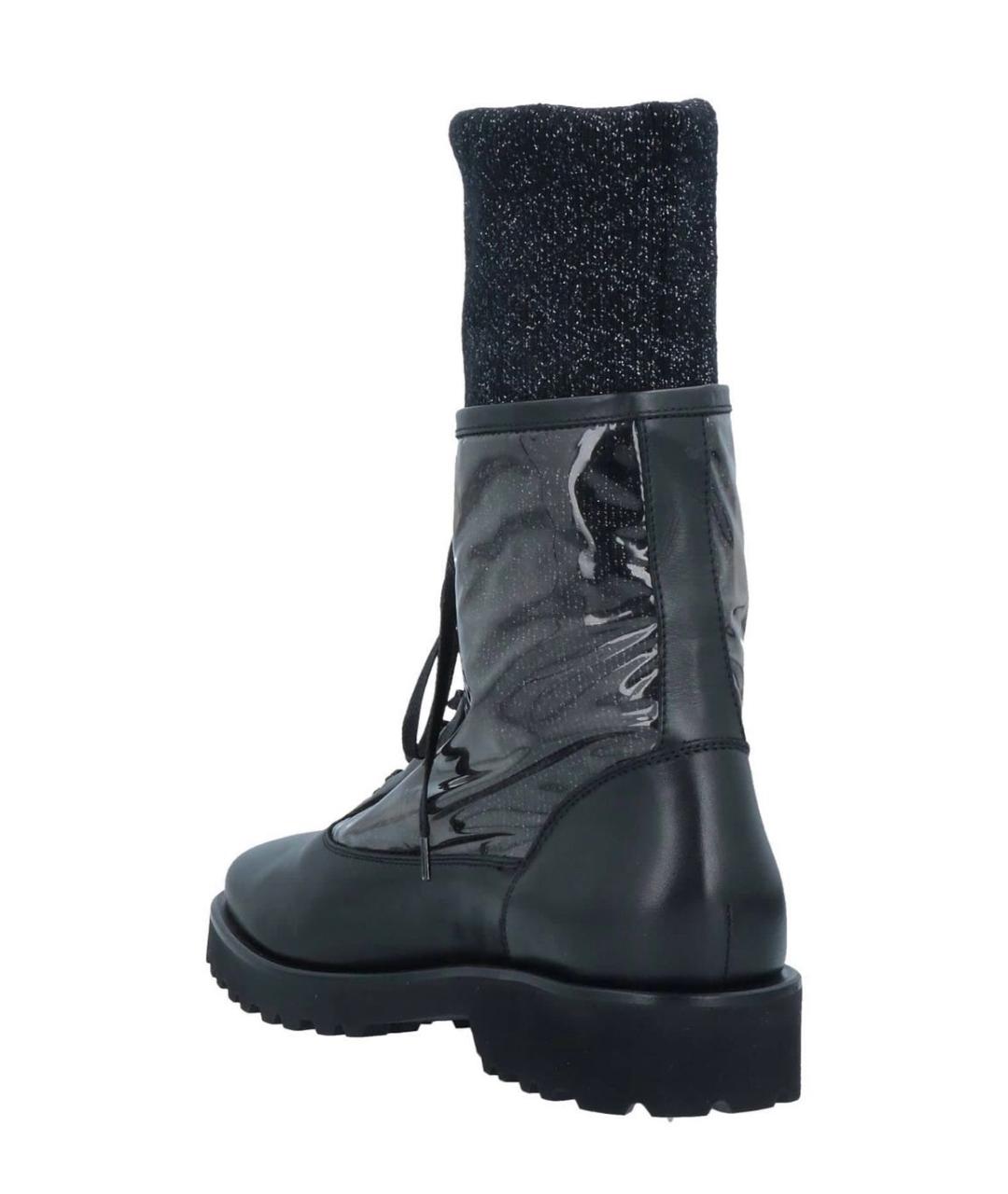 FABIANA FILIPPI Черные кожаные ботинки, фото 2