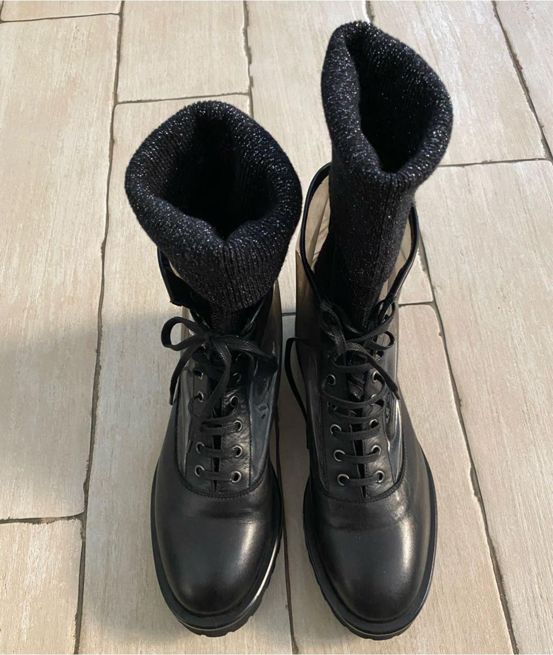 FABIANA FILIPPI Черные кожаные ботинки, фото 6