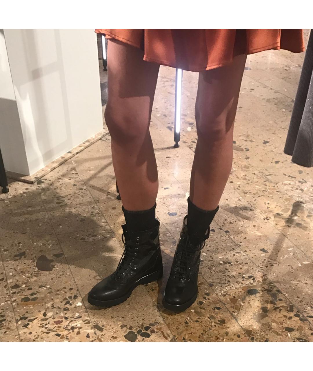 FABIANA FILIPPI Черные кожаные ботинки, фото 3