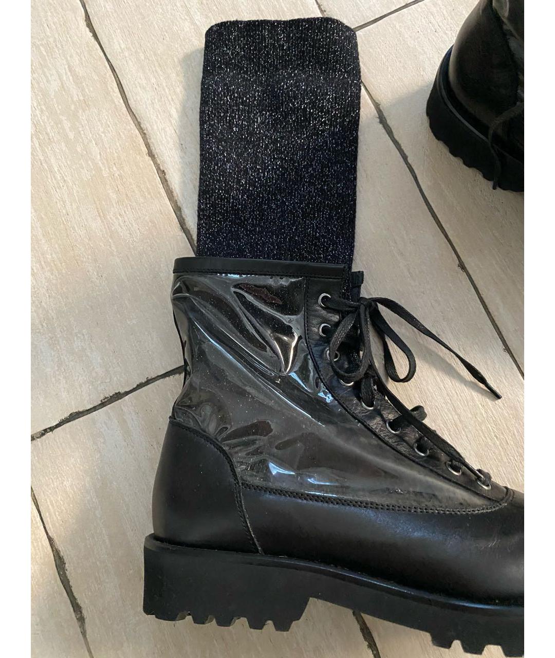 FABIANA FILIPPI Черные кожаные ботинки, фото 8