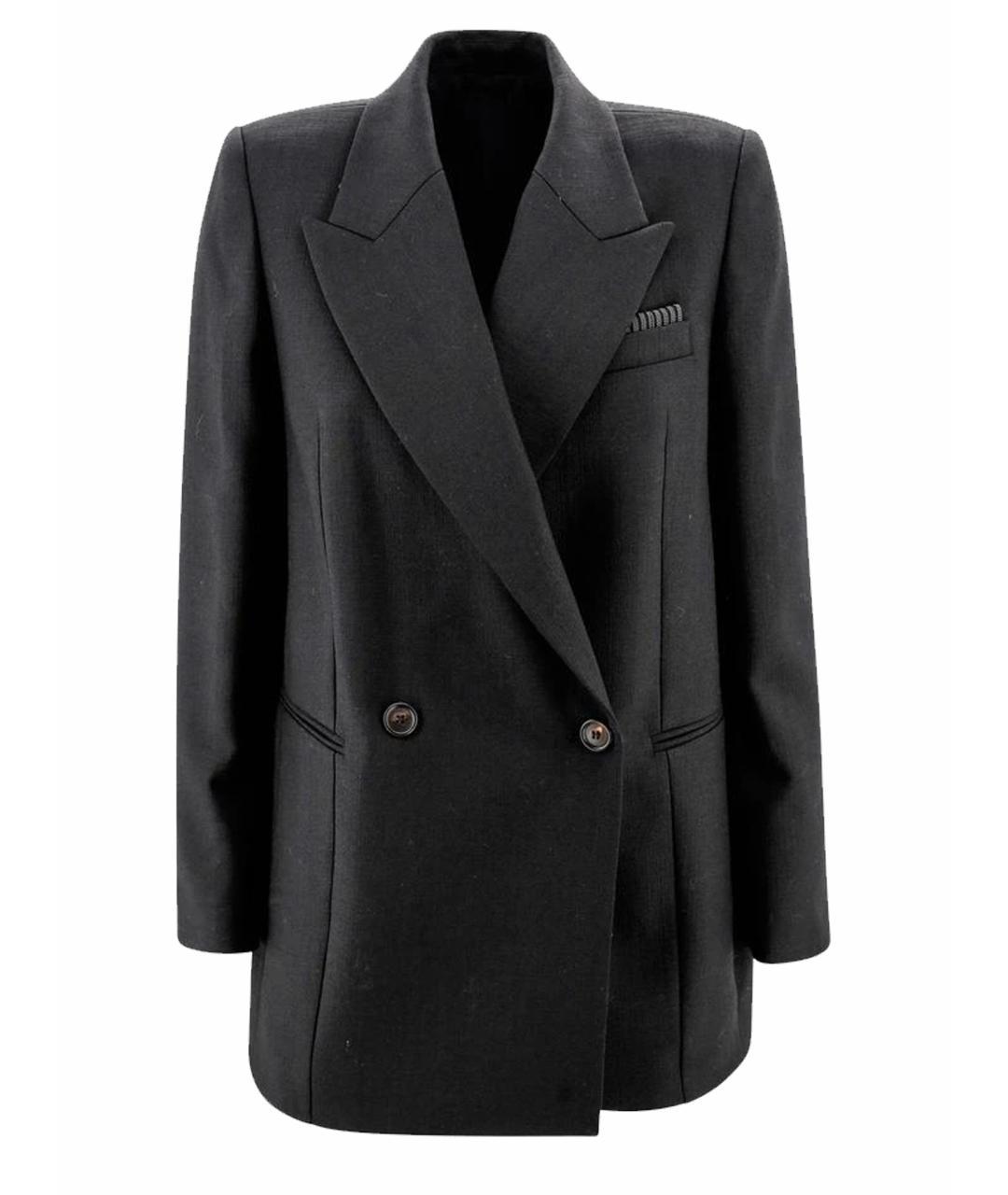 BRUNELLO CUCINELLI Черный шерстяной жакет/пиджак, фото 4