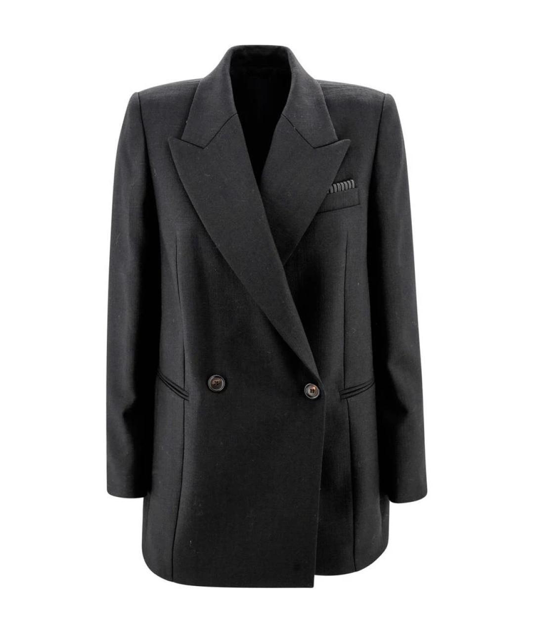 BRUNELLO CUCINELLI Черный шерстяной жакет/пиджак, фото 1