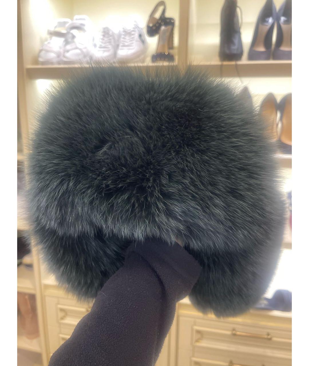 CHANEL Зеленая шерстяная шапка, фото 5