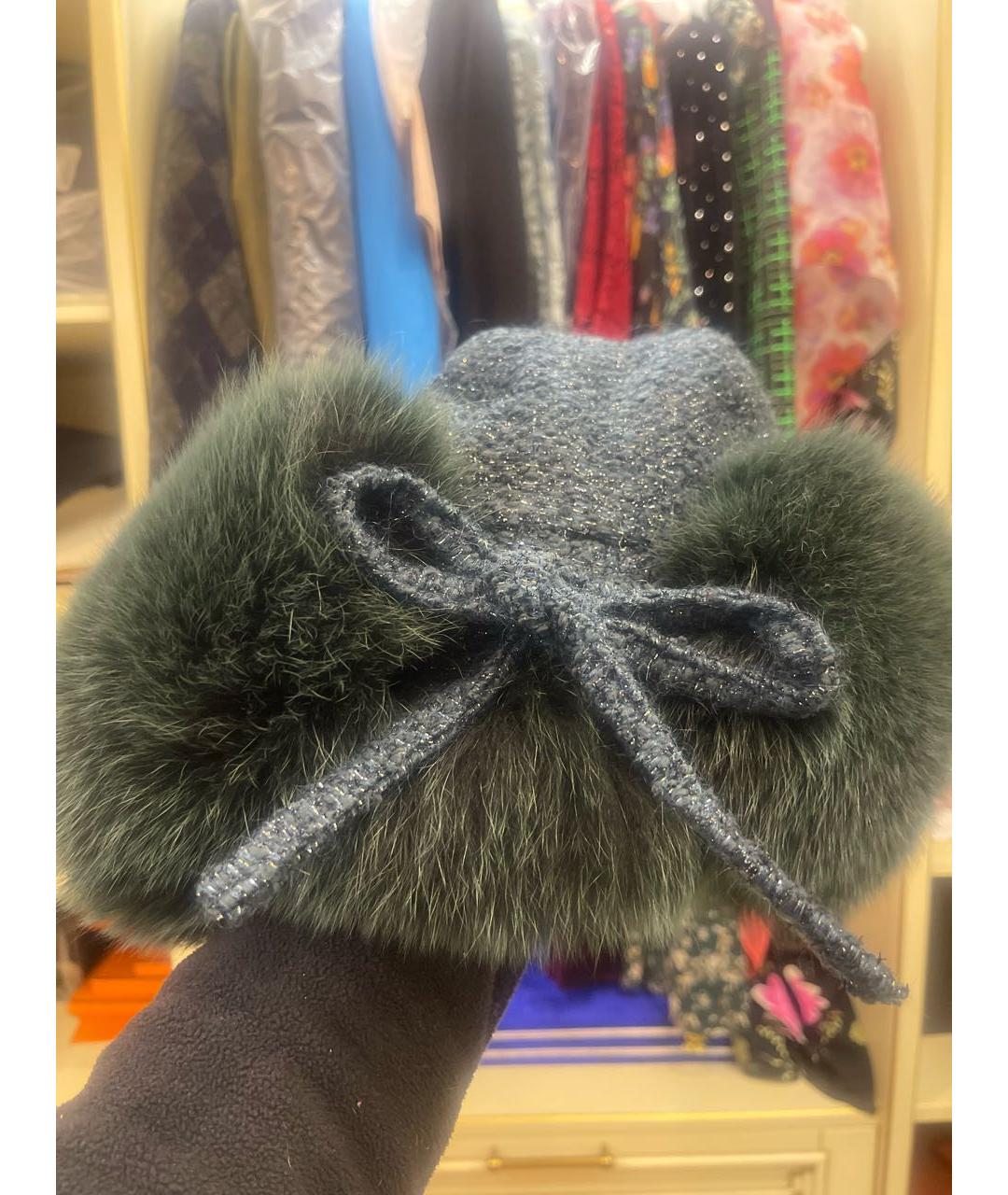 CHANEL Зеленая шерстяная шапка, фото 7