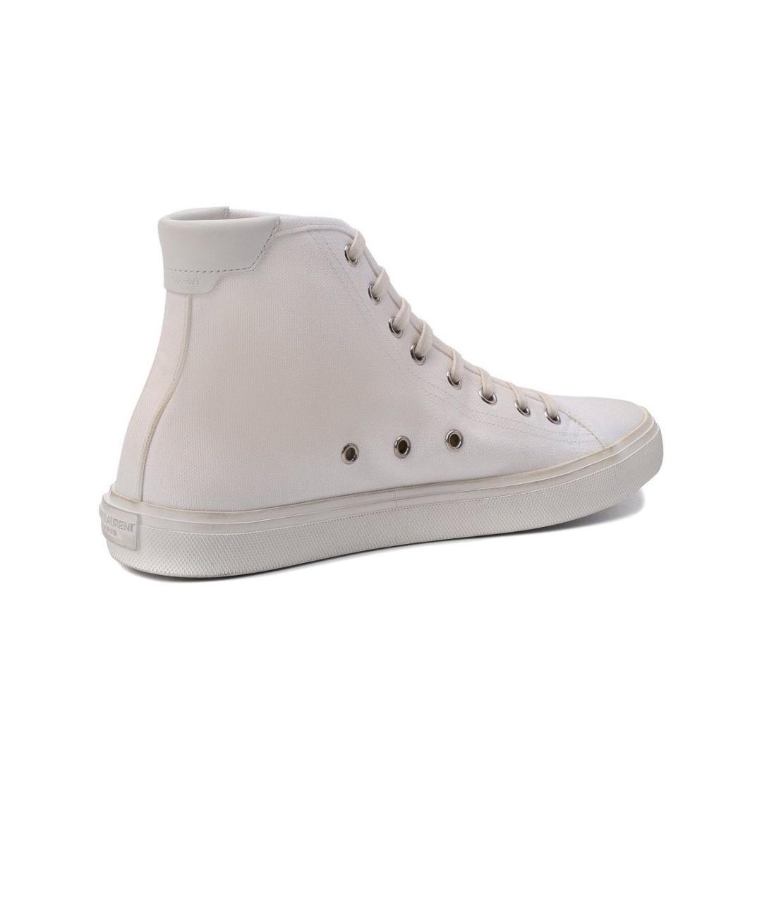 SAINT LAURENT Белые текстильные кеды, фото 4