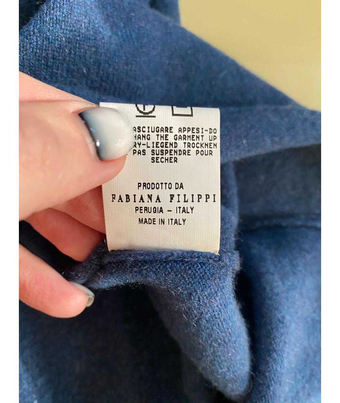 FABIANA FILIPPI Темно-синяя кашемировая водолазка, фото 7