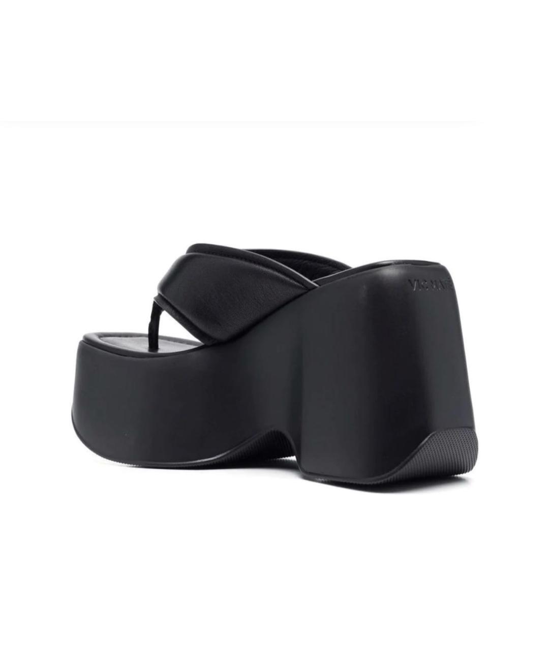 VIC MATIE Черные кожаные сабо, фото 4