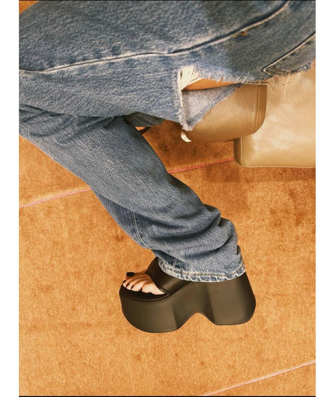 VIC MATIE Черные кожаные сабо, фото 7