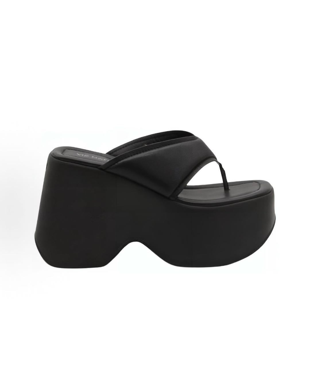 VIC MATIE Черные кожаные сабо, фото 9