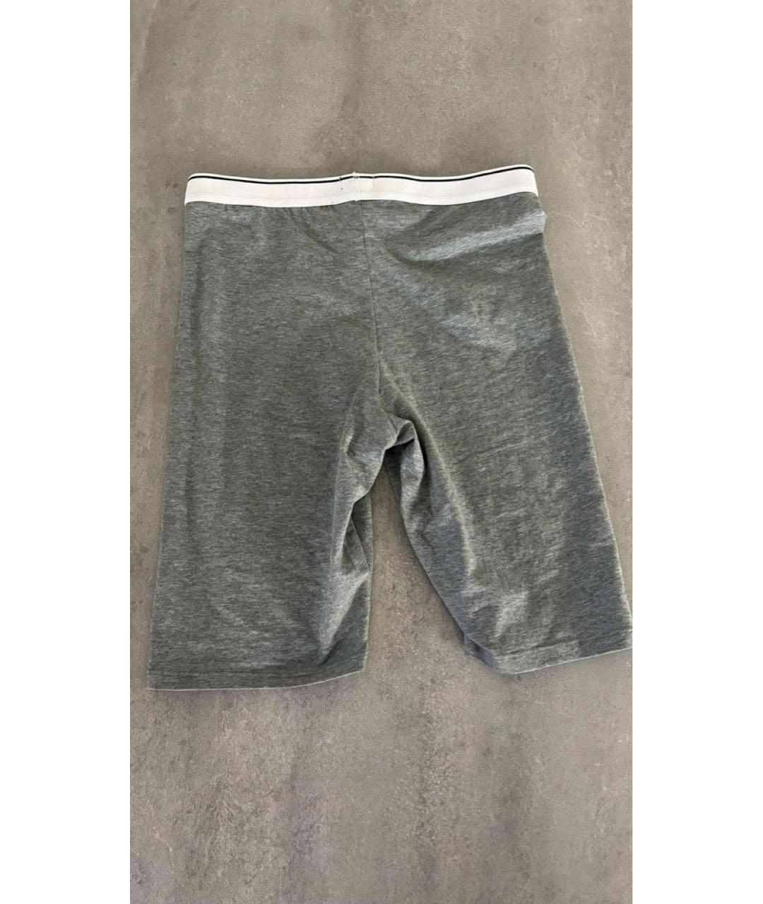 DIESEL Антрацитовые хлопко-эластановые леггинсы и велосипедки, фото 6