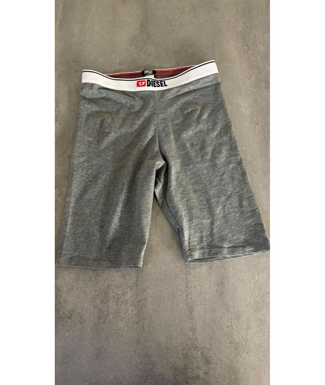 DIESEL Антрацитовые хлопко-эластановые леггинсы и велосипедки, фото 7