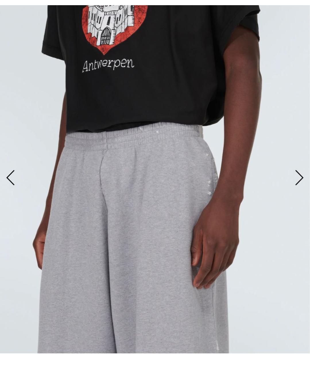 BALENCIAGA Серые хлопковые спортивные брюки и шорты, фото 6