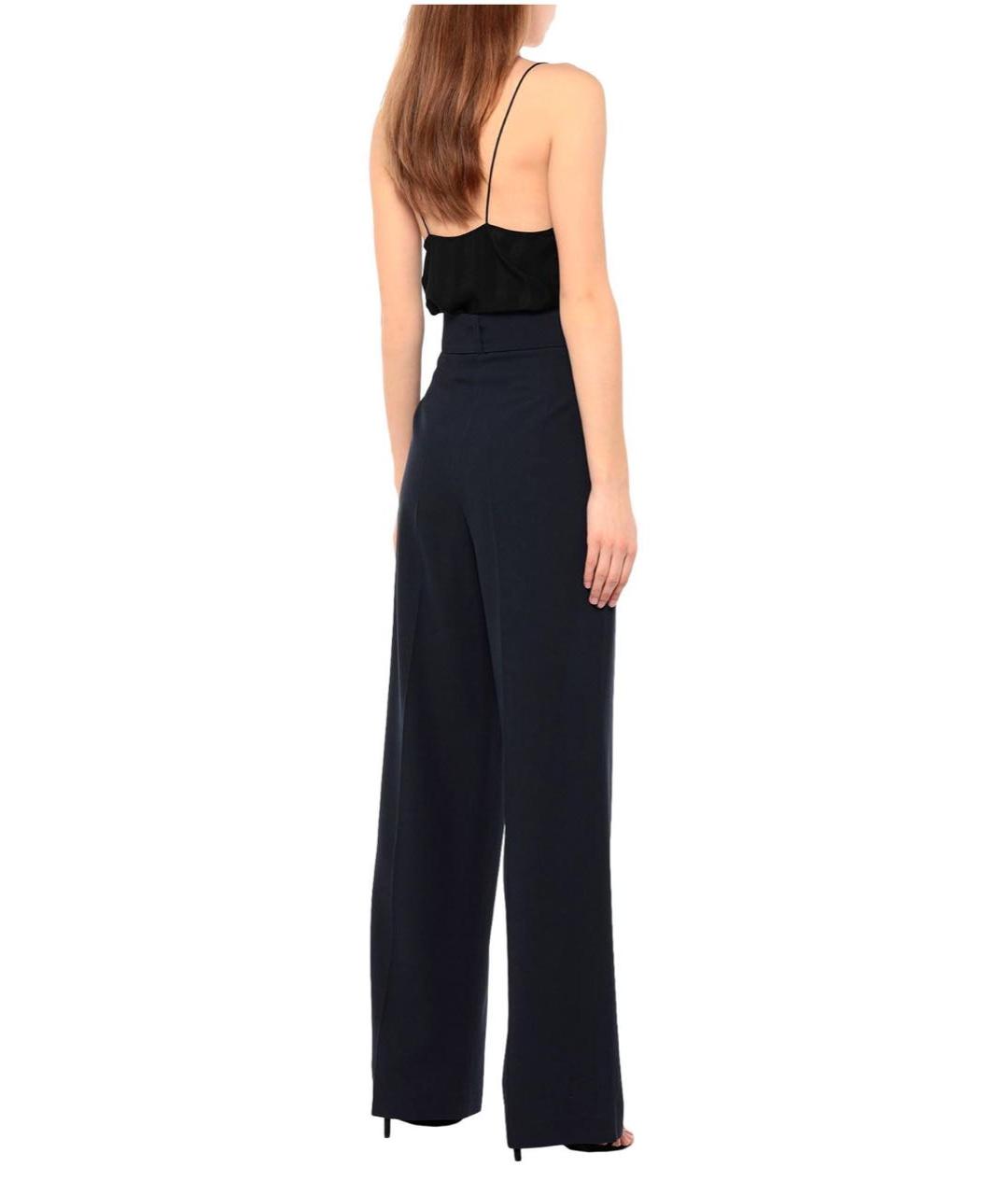 FABIANA FILIPPI Темно-синие шерстяные прямые брюки, фото 3