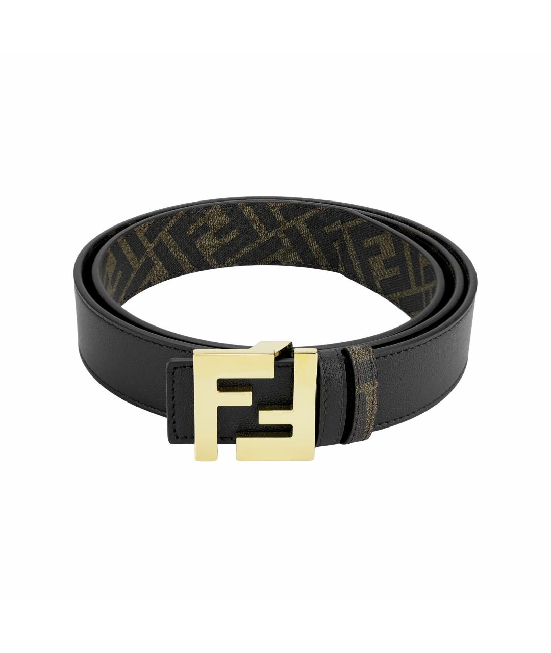 FENDI Коричневый кожаный ремень, фото 2