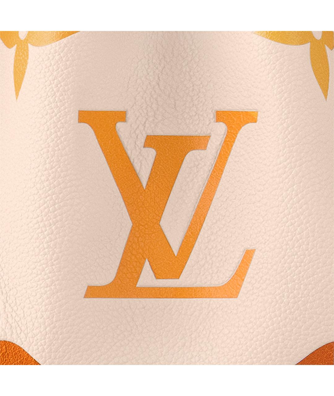 LOUIS VUITTON Бежевая кожаная сумка через плечо, фото 6