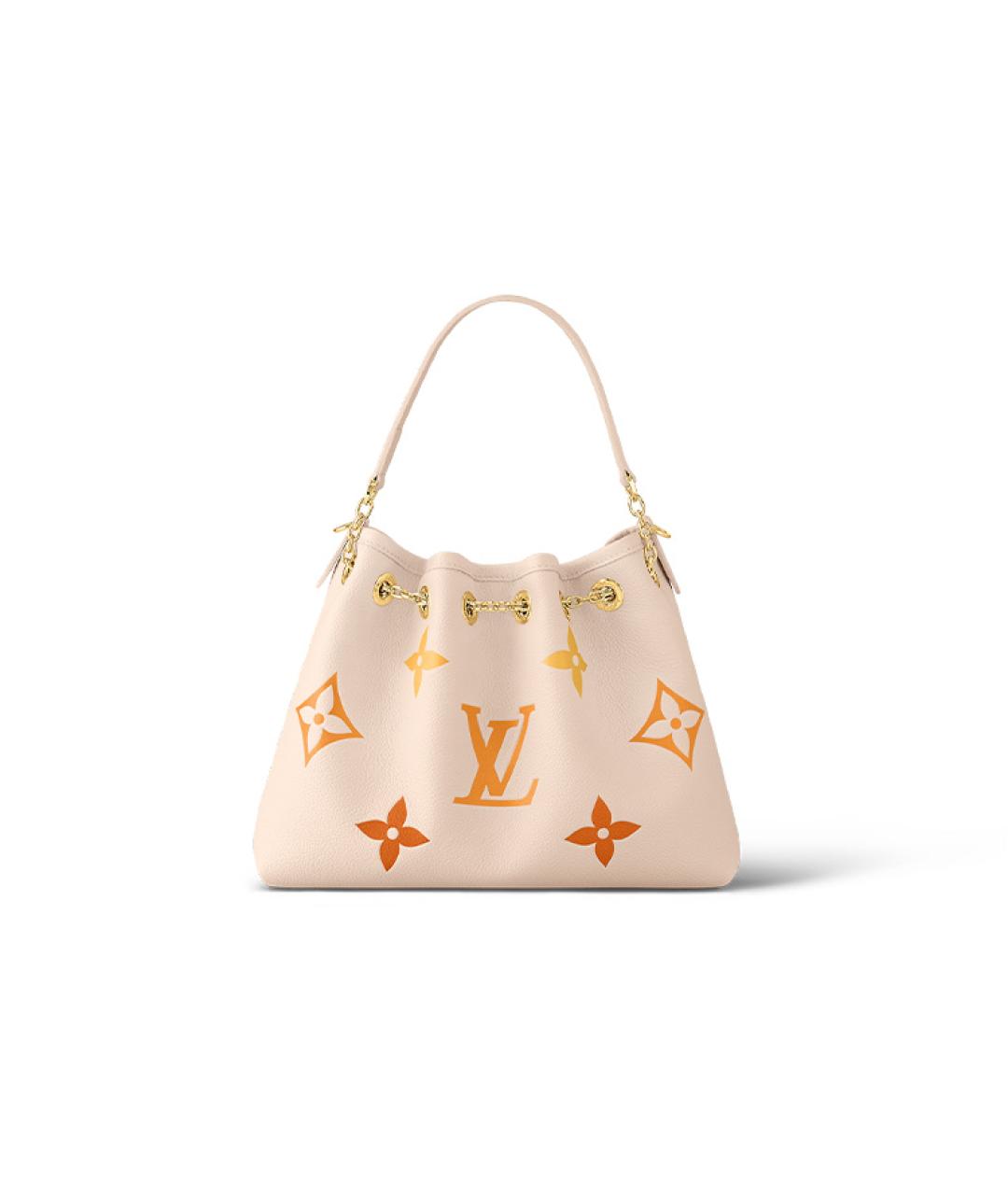 LOUIS VUITTON Бежевая кожаная сумка через плечо, фото 1