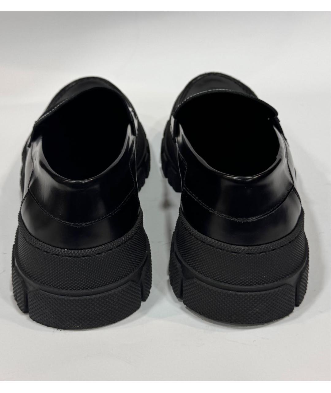 WEEKEND MAX MARA Черные кожаные лоферы, фото 4