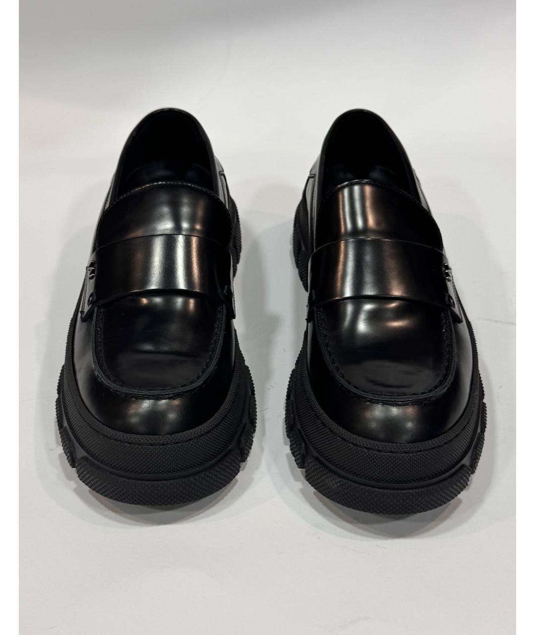 WEEKEND MAX MARA Черные кожаные лоферы, фото 2