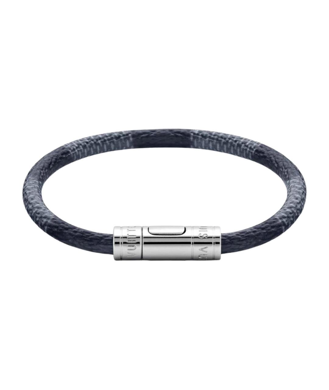 LOUIS VUITTON Серый кожаный браслет, фото 1