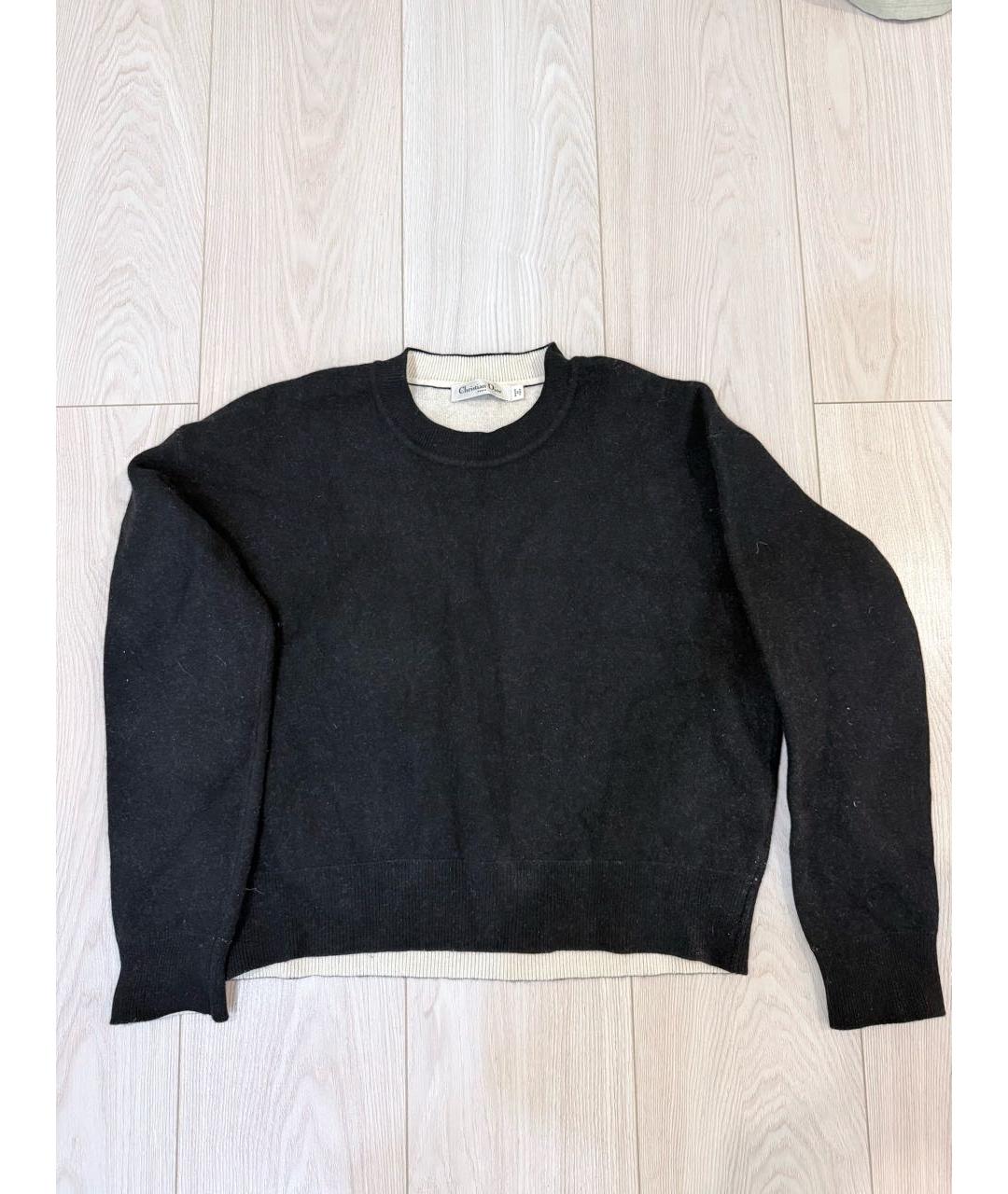 CHRISTIAN DIOR Черный кашемировый джемпер / свитер, фото 2
