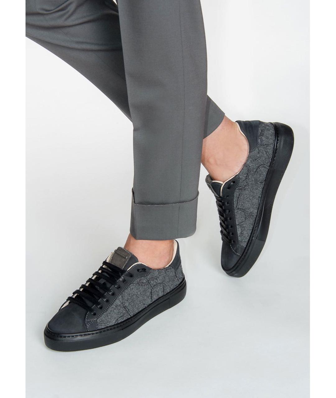 FABIANA FILIPPI Антрацитовые кеды, фото 2