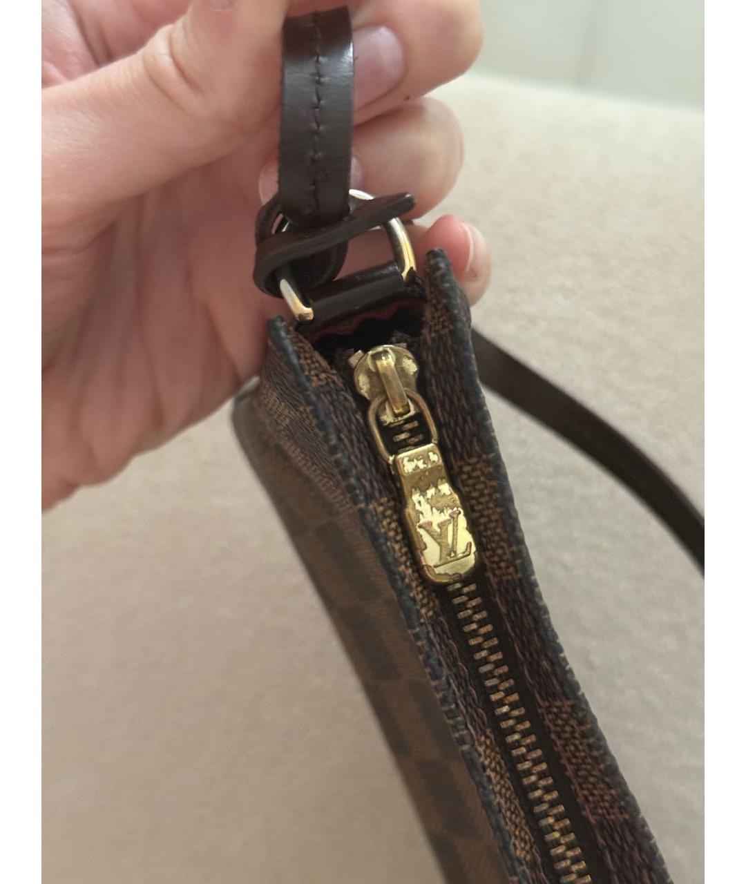 LOUIS VUITTON Коричневая сумка с короткими ручками, фото 7