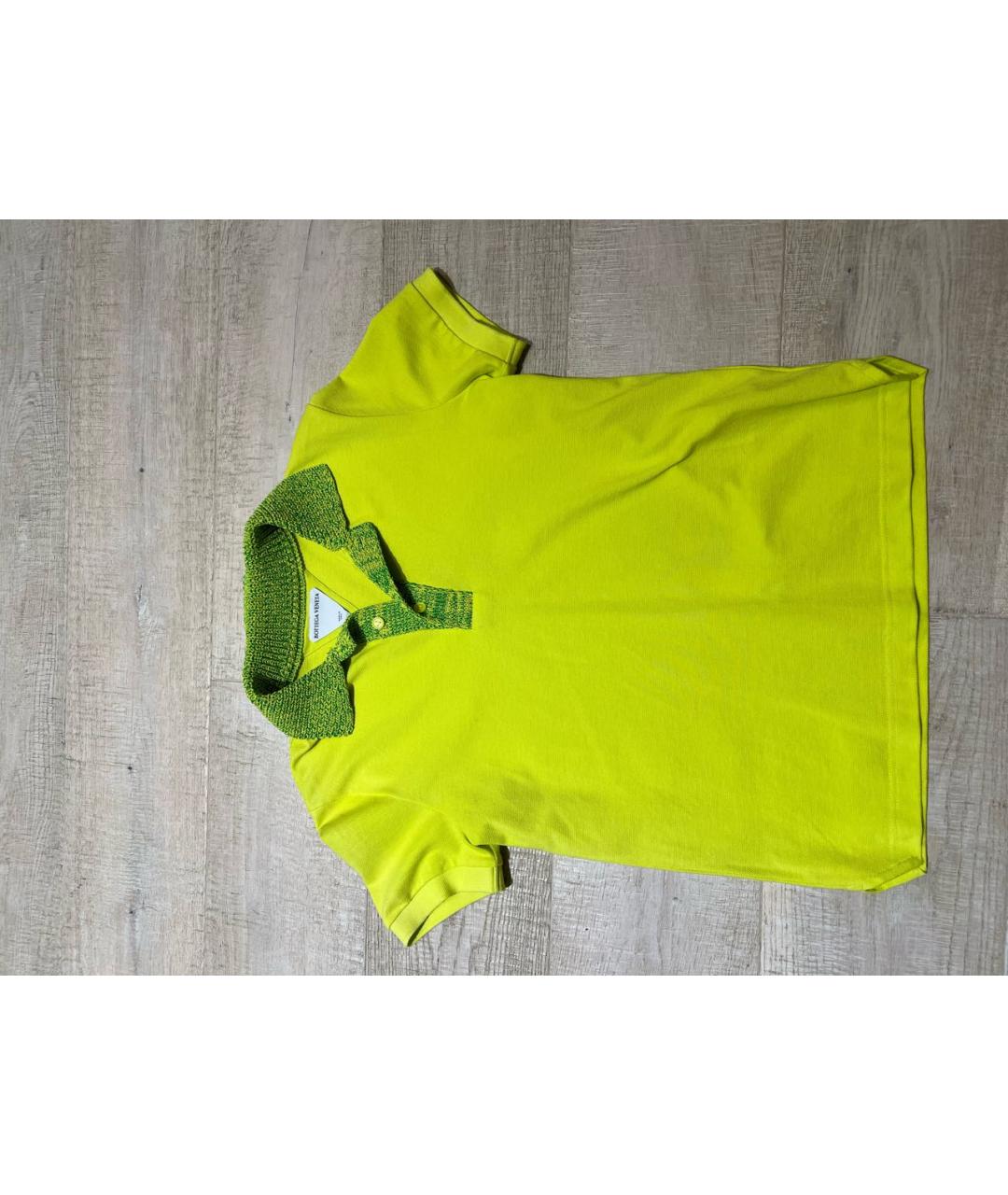 BOTTEGA VENETA Желтая хлопковая футболка, фото 7