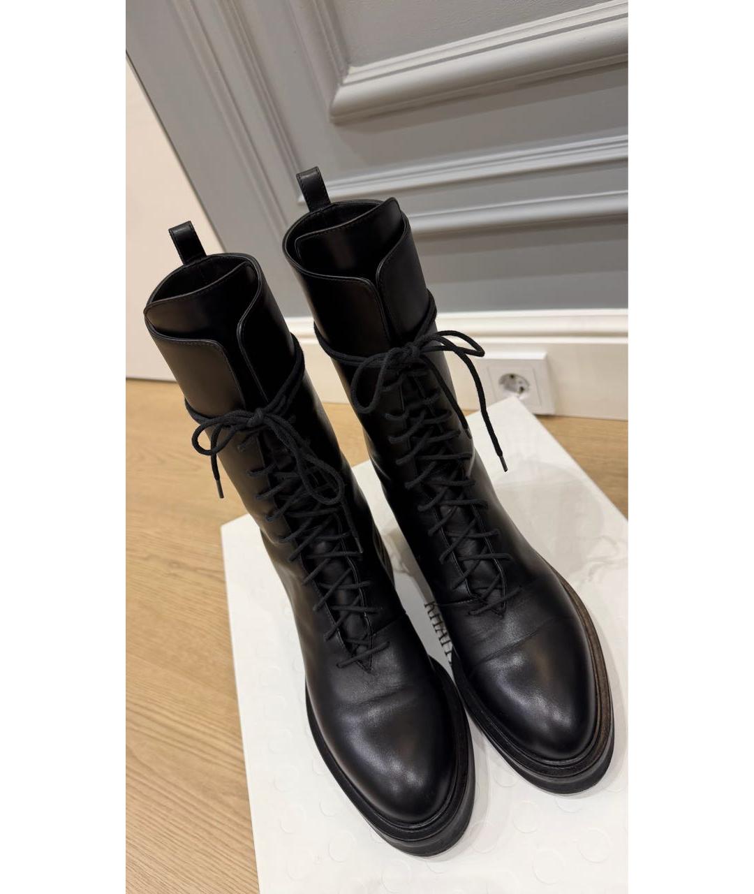 KHAITE Черные кожаные ботинки, фото 6