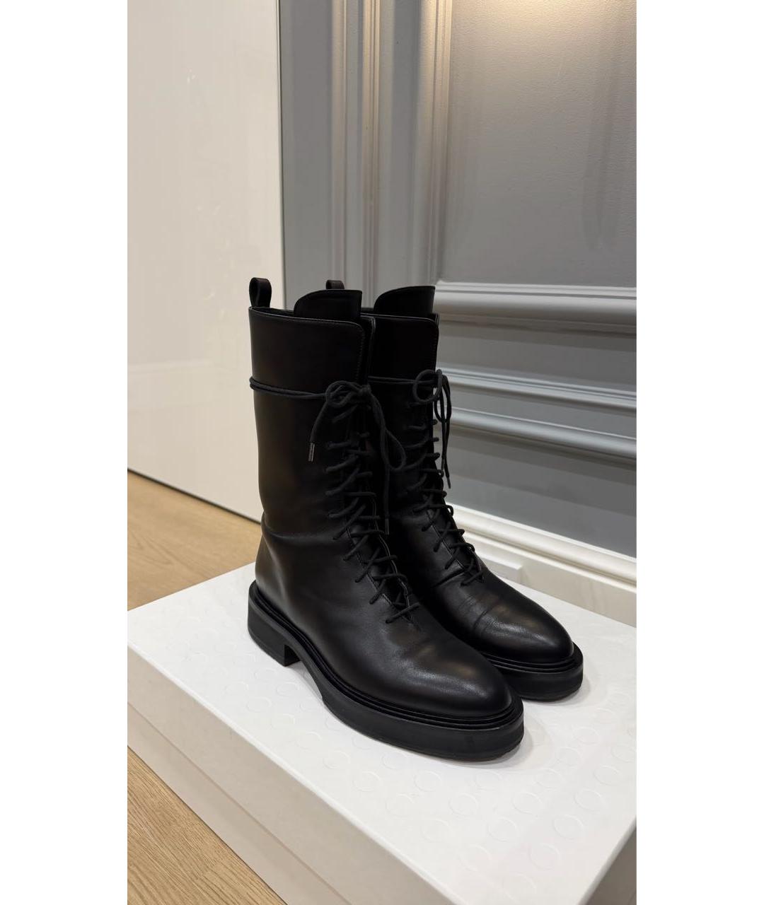 KHAITE Черные кожаные ботинки, фото 2