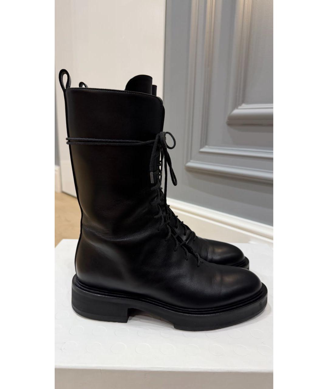 KHAITE Черные кожаные ботинки, фото 3