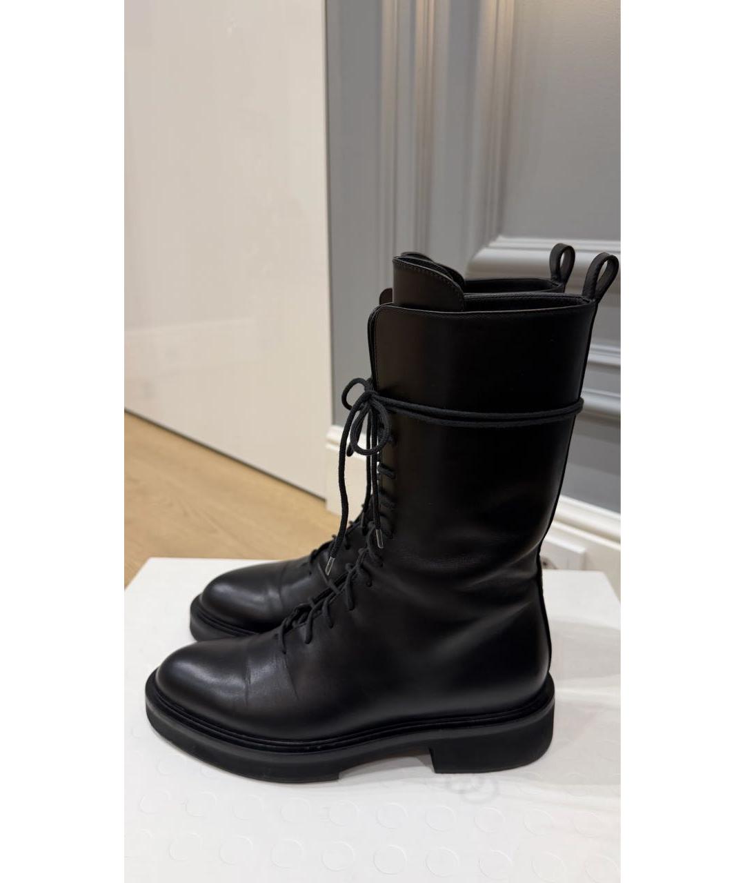 KHAITE Черные кожаные ботинки, фото 5