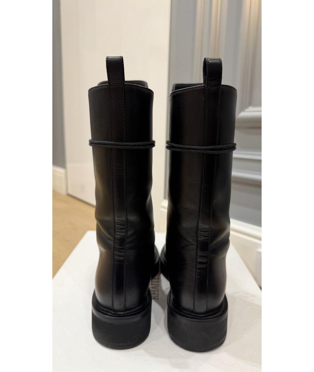 KHAITE Черные кожаные ботинки, фото 4