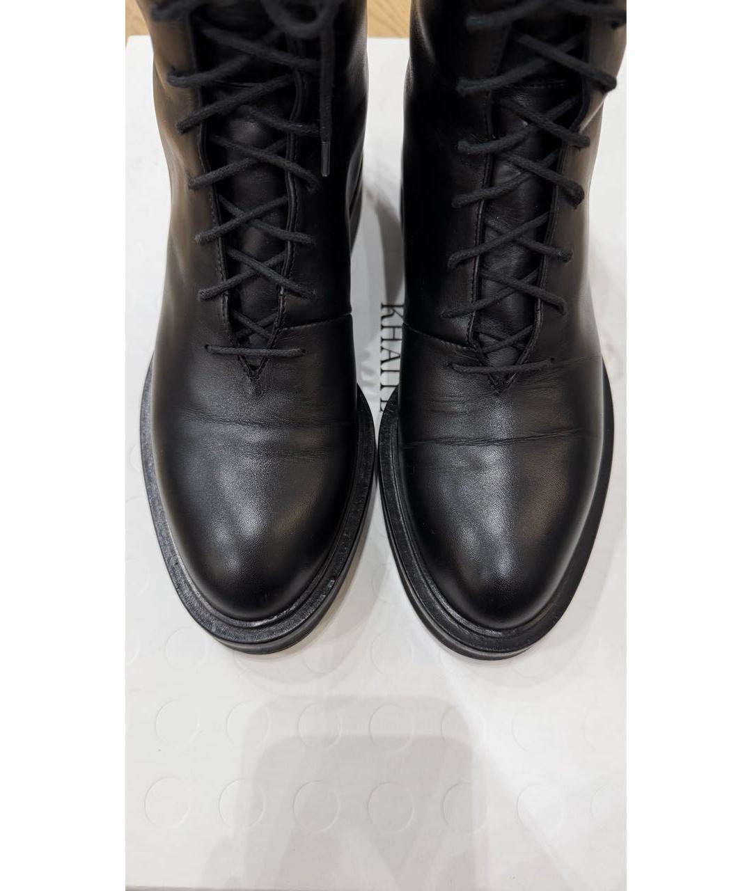 KHAITE Черные кожаные ботинки, фото 7