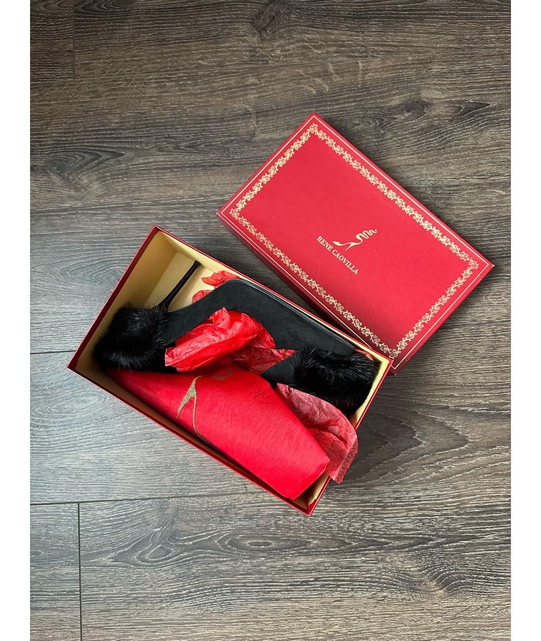 RENE CAOVILLA Черные замшевые туфли, фото 5