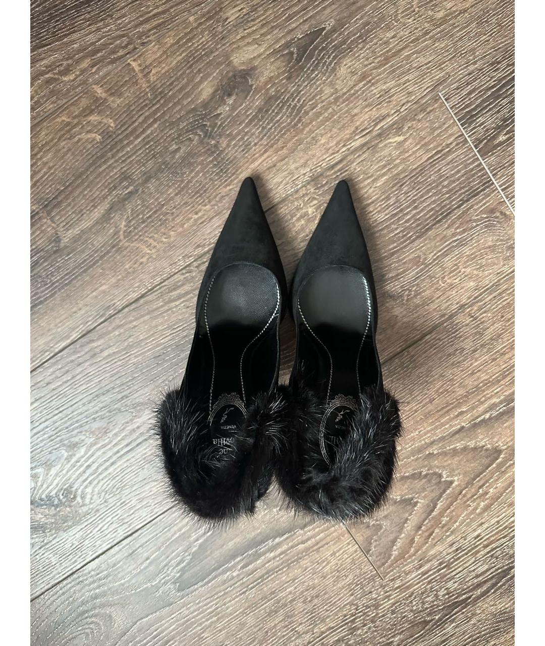 RENE CAOVILLA Черные замшевые туфли, фото 3