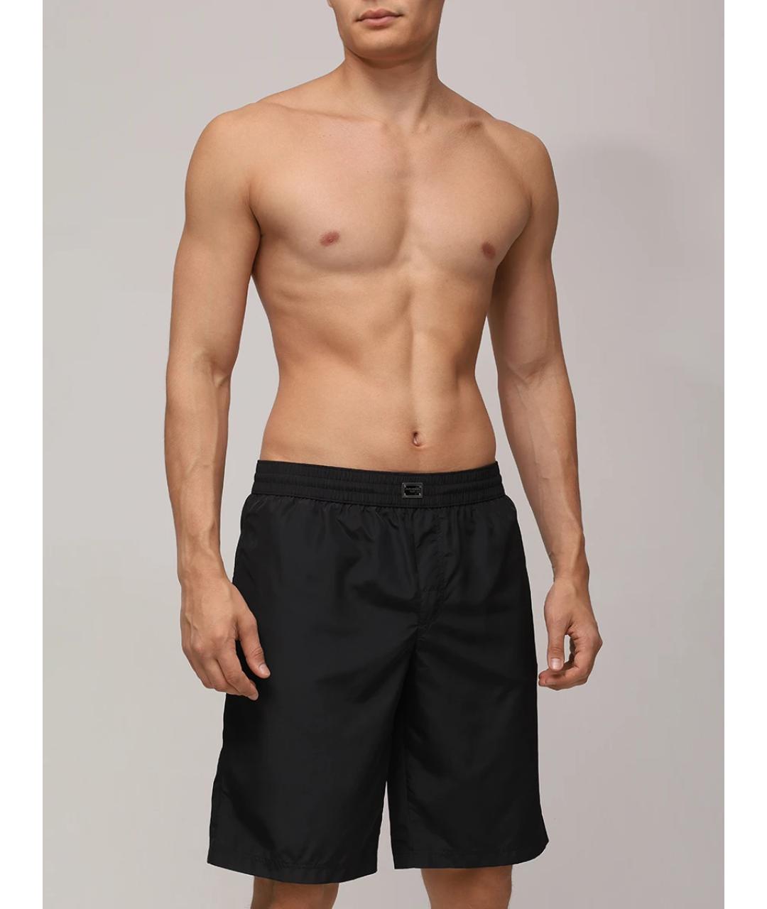 DOLCE&GABBANA Черные полиамидовые шорты, фото 2