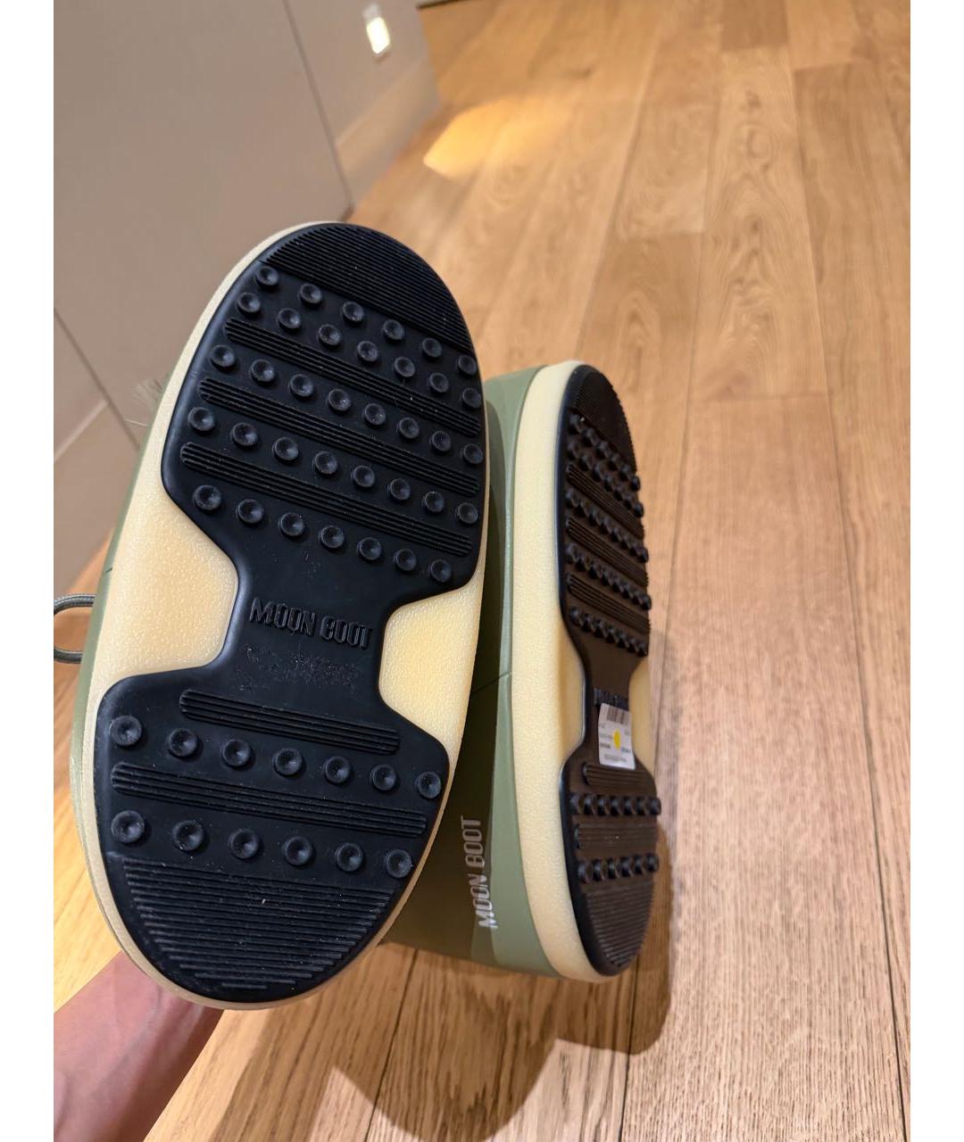 MOON BOOT Хаки текстильные высокие ботинки, фото 6