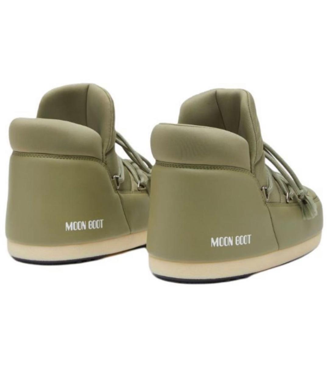 MOON BOOT Хаки текстильные высокие ботинки, фото 3