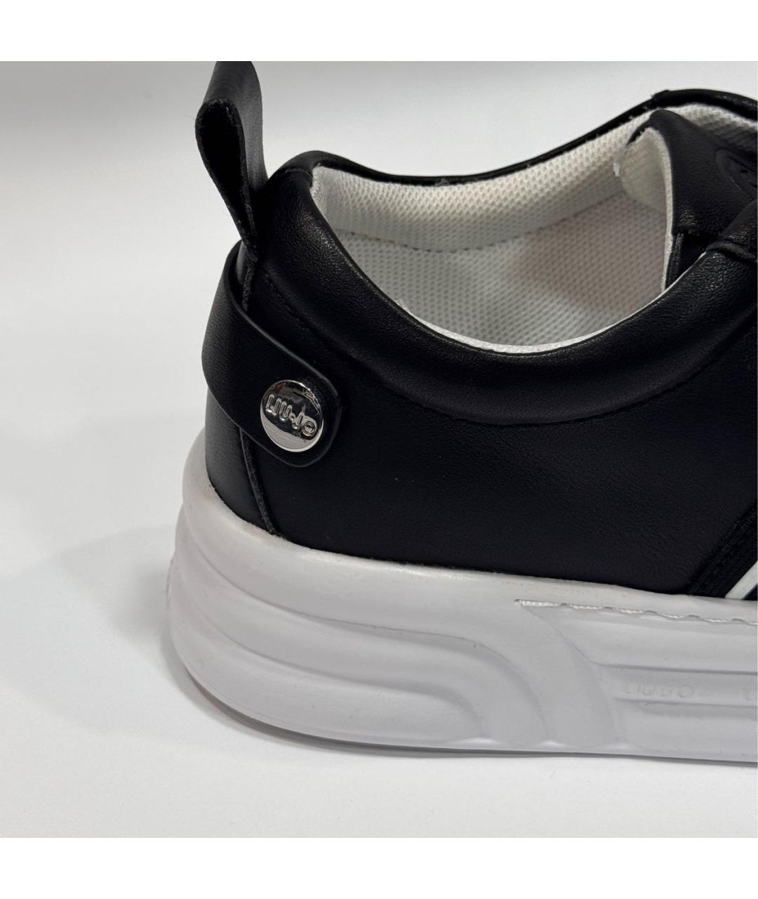 LIU JO Черные кожаные слипоны, фото 5