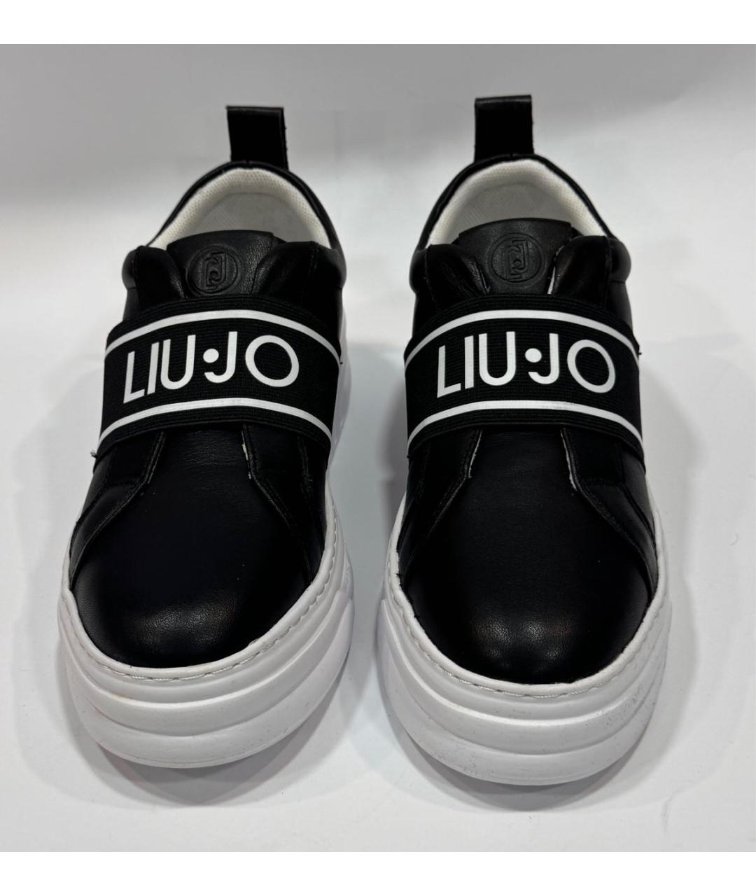 LIU JO Черные кожаные слипоны, фото 2