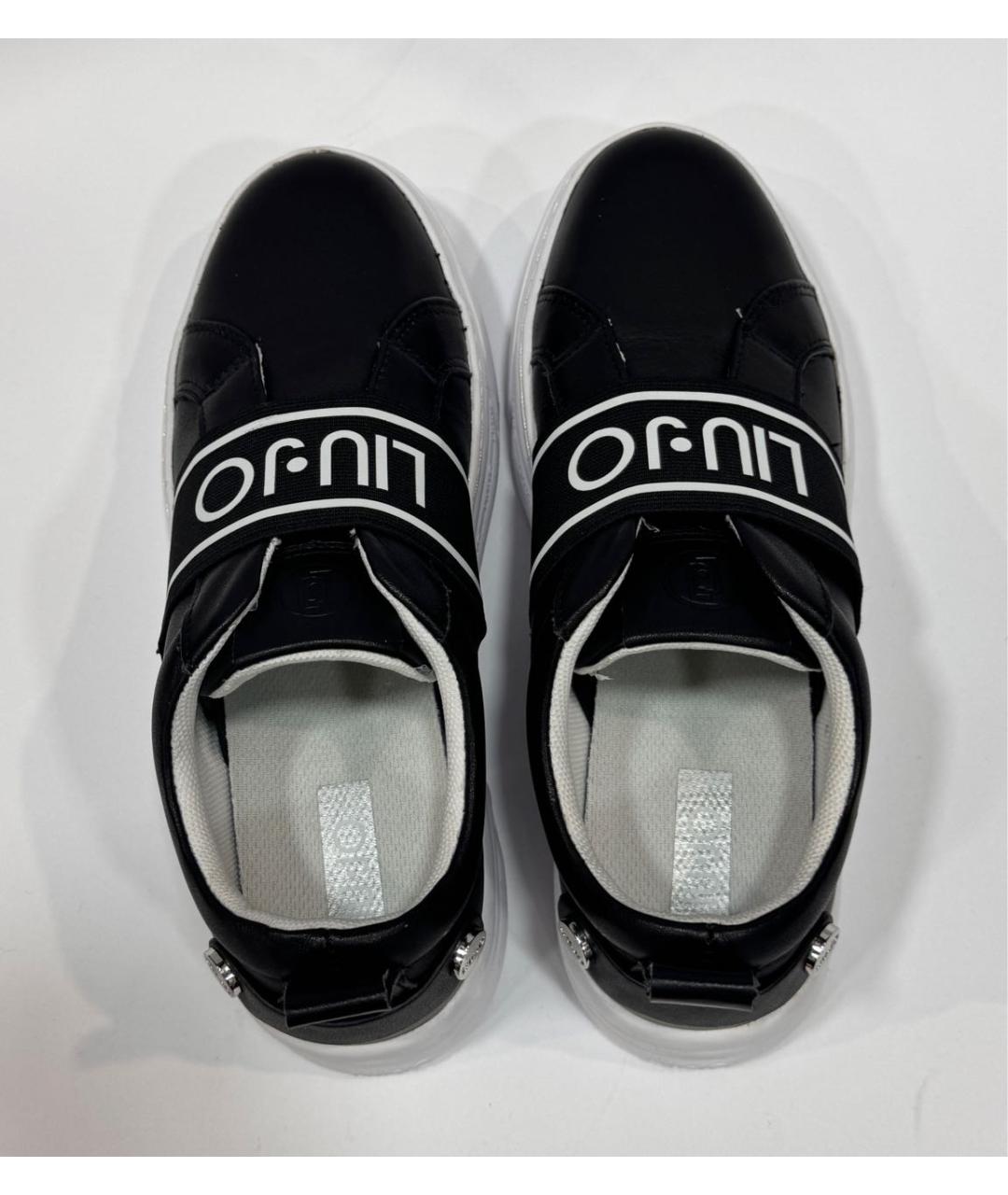 LIU JO Черные кожаные слипоны, фото 3